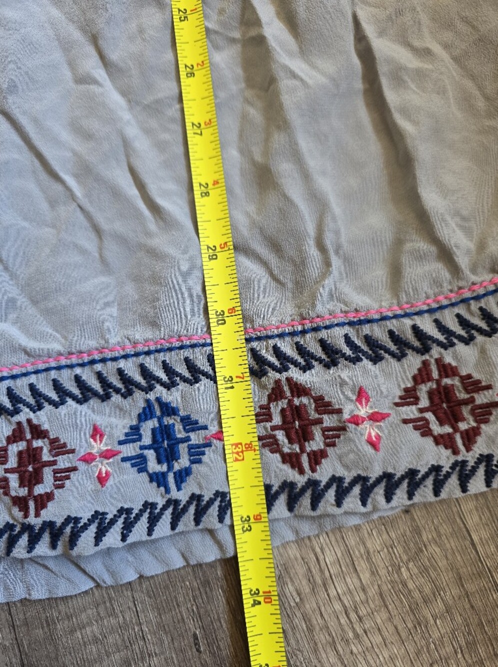 JOHNNY WAS Ellie Silk Dress Embroidered Spell Boho Chic Festivalcore Grey - Picture 11 of 14